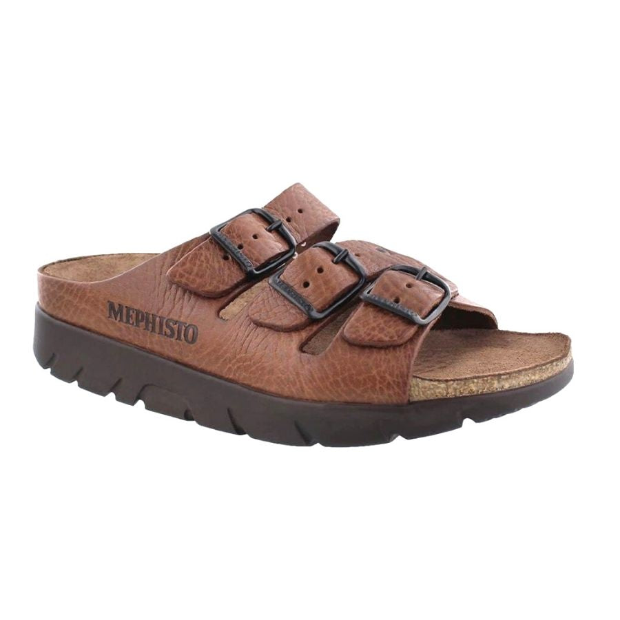 Hazelnut Textile Leather Uni Hook & Loop Closure Sandal, Mephisto Men's  Sandals